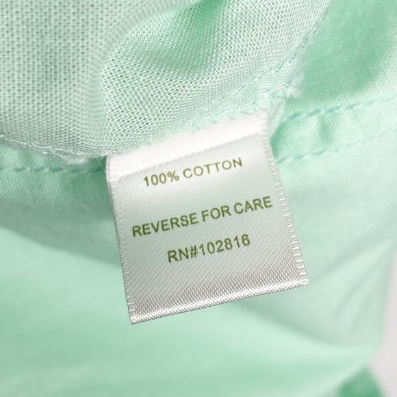 Garnet Hill Seafoam Green Cotton Casual Pants Size 14 - Picture 3 of 5